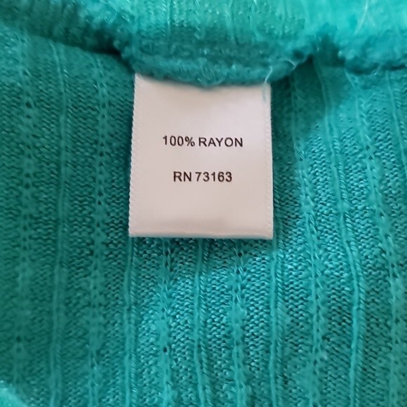 Cable & Gauge Perfectly Teal Tunic Top Size Small - Picture 4 of 5